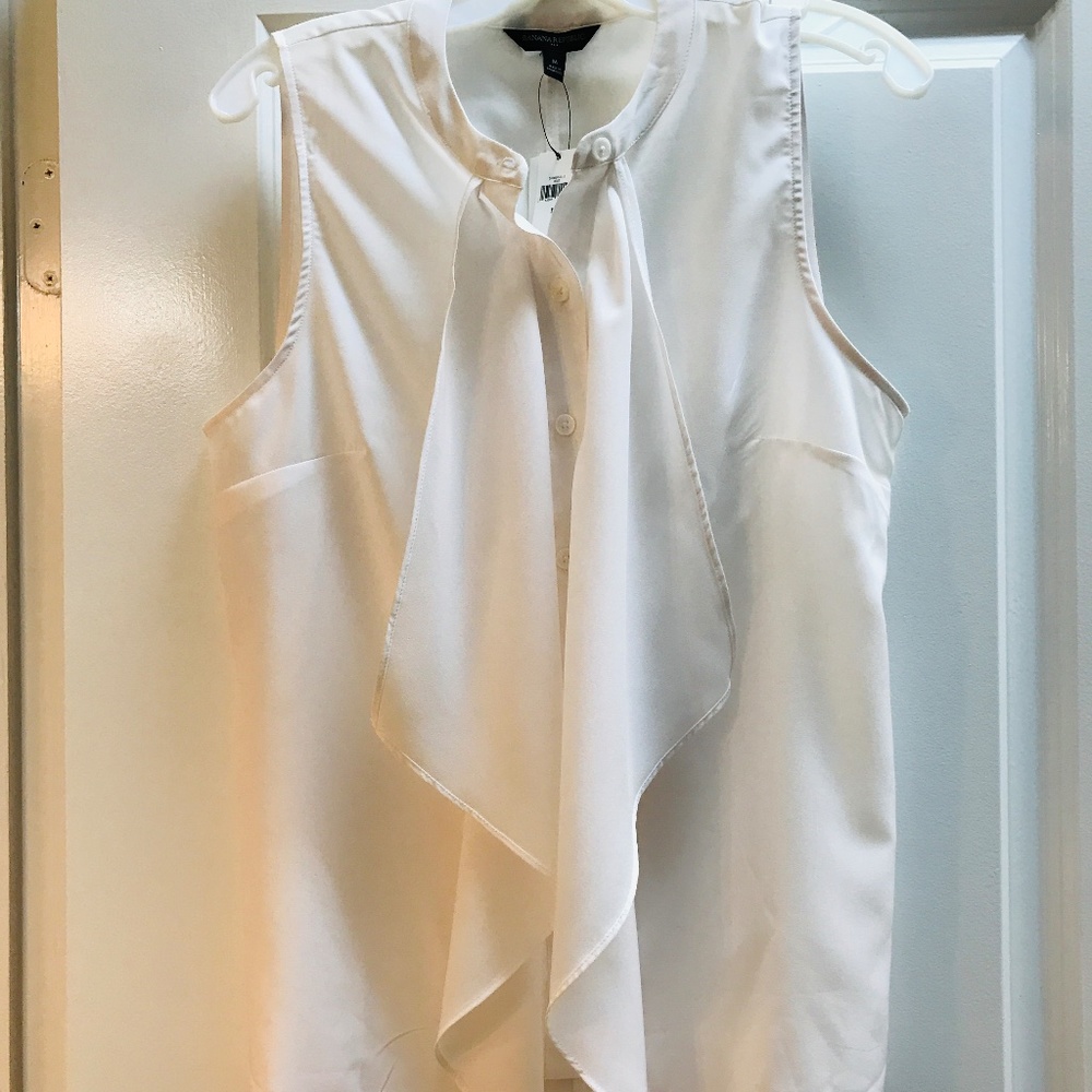 Cream Sleeveless Blouse